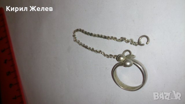 Сребърен пръстен дамски със синджирче - 11938, снимка 7 - Пръстени - 28910715