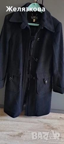 Черно палто кашмир , снимка 2 - Палта, манта - 50630148