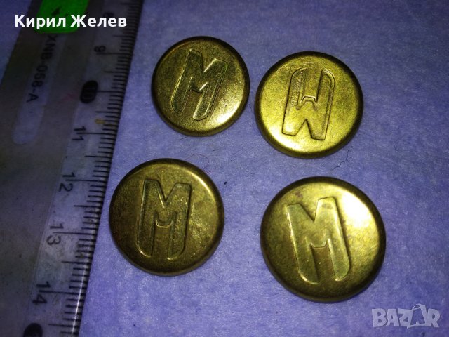 ЛОТ 4 СТАРИ ВИНТИДЖ ПОЗЛАТЕНИ КОПЧЕТА МЕТАЛНИ с БУКВАТА - М - За КОЛЕКЦИЯ ДЕКОРАЦИЯ 41077, снимка 5 - Колекции - 43546052