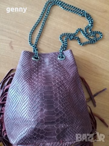 Малка италианска чанта естествена кожа,  отлично качество , снимка 2 - Чанти - 43194187