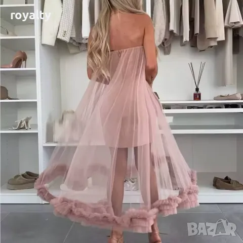 Розова дамска рокля , снимка 4 - Рокли - 49691646