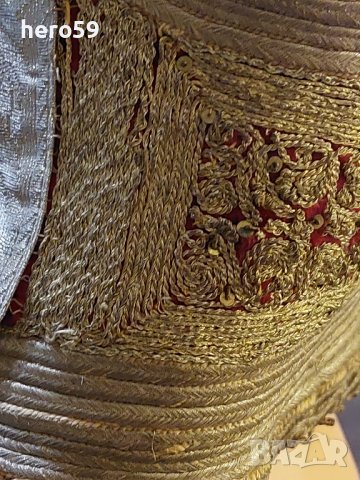 Много рядко Османско детско елече със шапка/сърма позлата/, снимка 7 - Антикварни и старинни предмети - 38656164