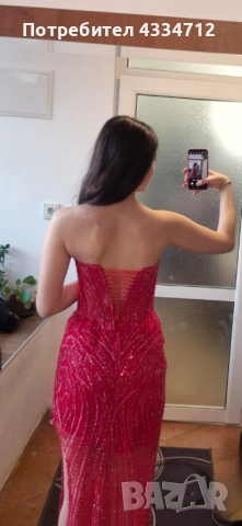 Червена Абитуриентска рокла, снимка 2 - Рокли - 53443509