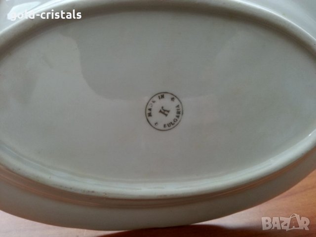 Стар български порцелан чинии елипси, снимка 4 - Антикварни и старинни предмети - 33422946