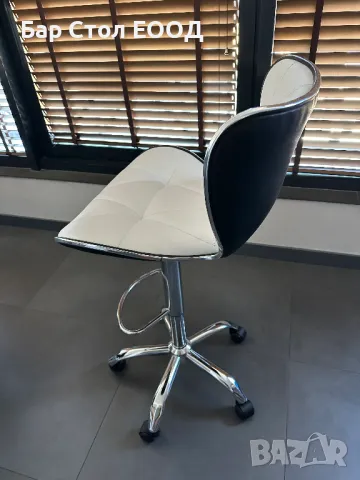 Бар стол на колелца Brooklyn chrome с доставка и 2г гаранция, снимка 5 - Столове - 47917350