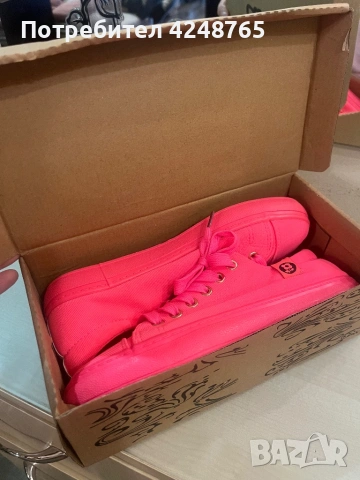 Кецове розово оранжеви електрик, снимка 2 - Кецове - 53400801