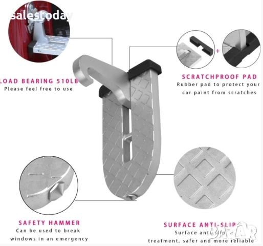 Степенка за кола, алуминиева платформа за автомобил, до 250кг, снимка 3 - Аксесоари и консумативи - 48595375