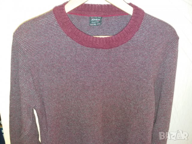 Мъжка блуза вишневочервен меланж, снимка 3 - Пуловери - 32656916