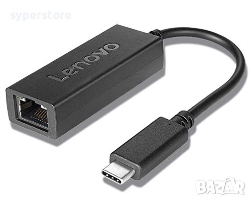 Преходник от USB Type C към Lan RJ45 Lenovo 4X90S91831 Adapter USB Type C - Lan RJ4