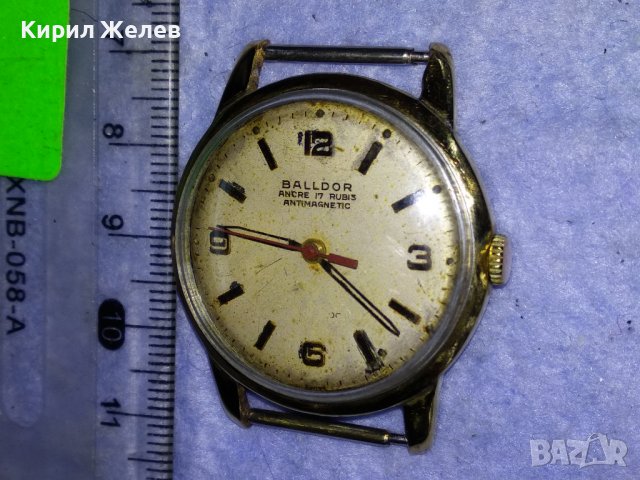 BALLDOR ANCRE 17 RUBIS Стар МАРКОВ ШВЕЙЦАРСКИ ПОЗЛАТЕН МЕХАНИЧЕН МЪЖКИ ЧАСОВНИК РАБОТЕЩ 37200, снимка 8 - Антикварни и старинни предмети - 40184488