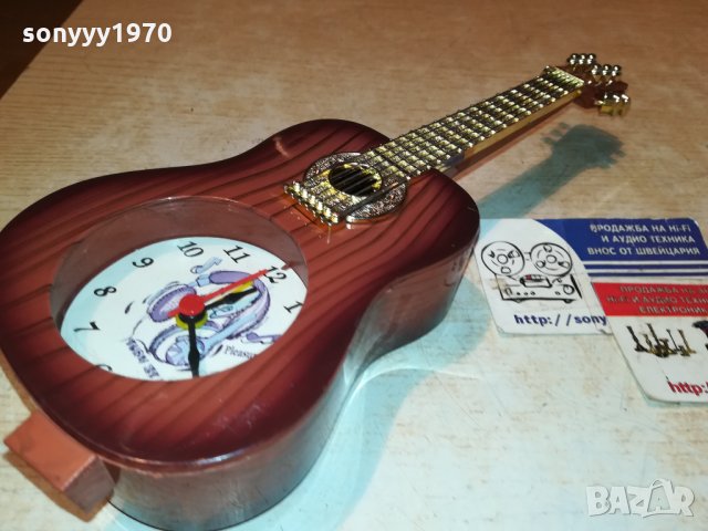 КИТАРА-ЧАСОВНИК С МЕЛОДИЯ ОТ ФРАНЦИЯ 2112212046, снимка 6 - Антикварни и старинни предмети - 35212956