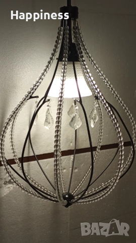 Абажур (Полилей) метален със стъклени елементи