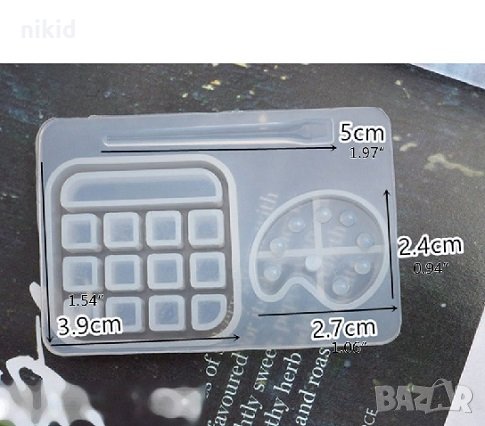 малка Палитра бои четка силиконов молд форма фондан шоколад смола, снимка 3 - Форми - 33512300