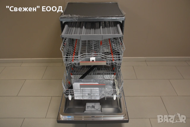 Черна съдомиялна Bosch SMS6ECC12E Автоматично отваряне на вратата, снимка 8 - Съдомиялни - 53335588