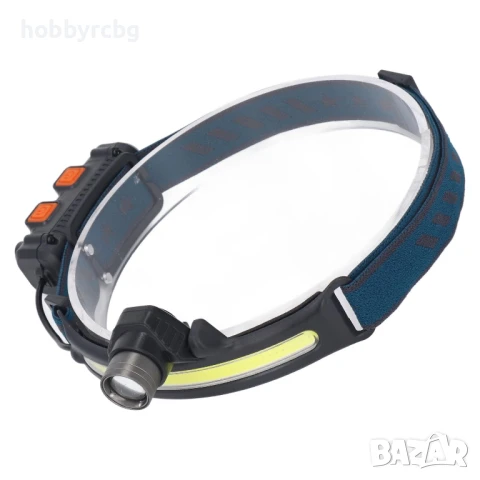 Мощен челник за глава HEAD2 с презареждаема батерия, 6 режима, фокус, сензорен бутон, снимка 2 - Други - 50769585