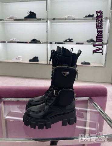 дамски ботуши от естествена кожа prada, снимка 4 - Дамски ботуши - 51425766