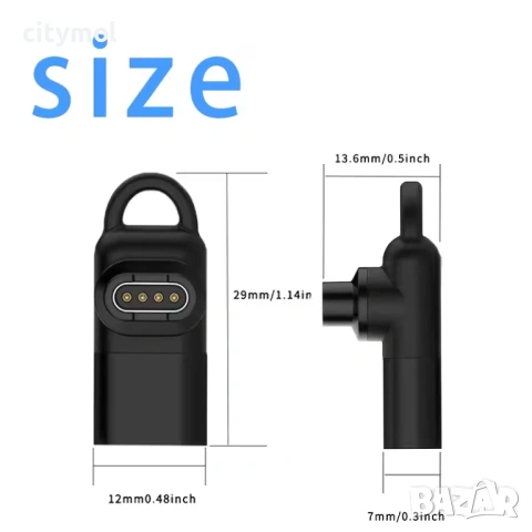 Преходник от Type C за Garmin Fenix 8, 7, 6, 5, Vivoactive 3, 4, 4, Venu 2, 2S, Forerunner  и др., снимка 2 - Смарт гривни - 53459427