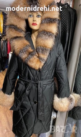 Дамско палто с богата Лисица код 153, снимка 1 - Палта, манта - 38381259