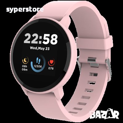 Смарт часовник CANYON CNS-SW63PP Lollypop Розов, Водоустойчив елегантен дизайн, снимка 3 - Смарт гривни - 36632499