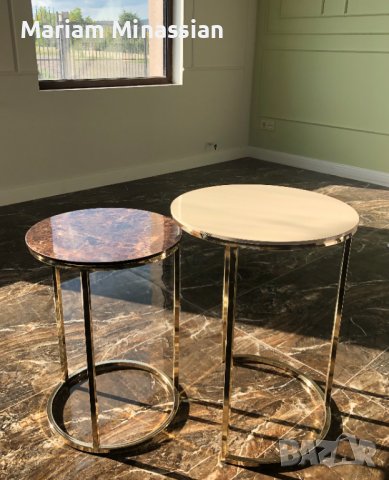 Златна кръгла арка, златна френска арка, помощни масички и други декори - под наем, снимка 8 - Декорация - 34805351