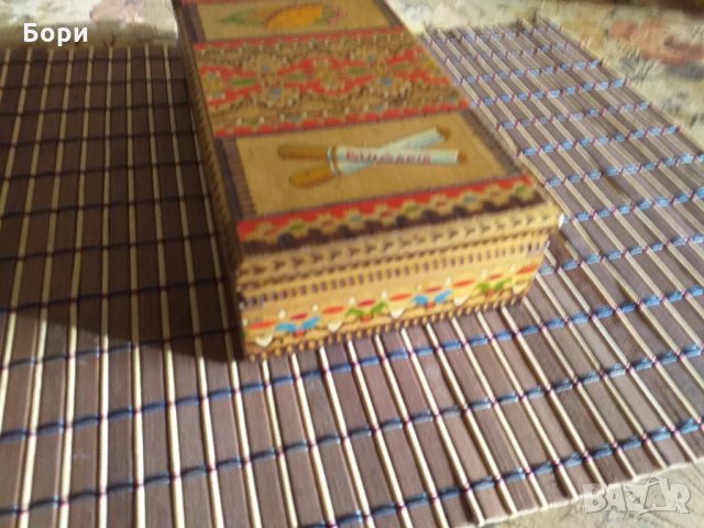 Дървена кутия за цигари  българска, снимка 3 - Други ценни предмети - 27913298