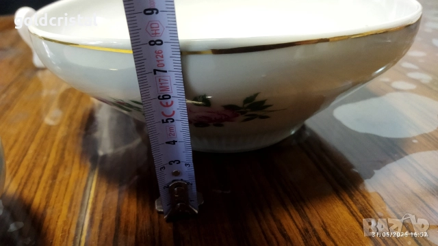 Стар български порцелан купа с купички , снимка 6 - Антикварни и старинни предмети - 52935821
