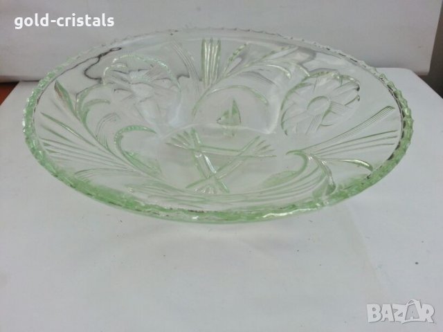 Ретро стъклена купа фруктиера , снимка 2 - Антикварни и старинни предмети - 26751187