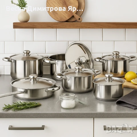 Професионален комплект тенджери Zeiplteir - 12 части, снимка 3 - Съдове за готвене - 51412903