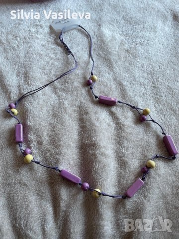 Колие в лилаво, снимка 2 - Колиета, медальони, синджири - 44129820