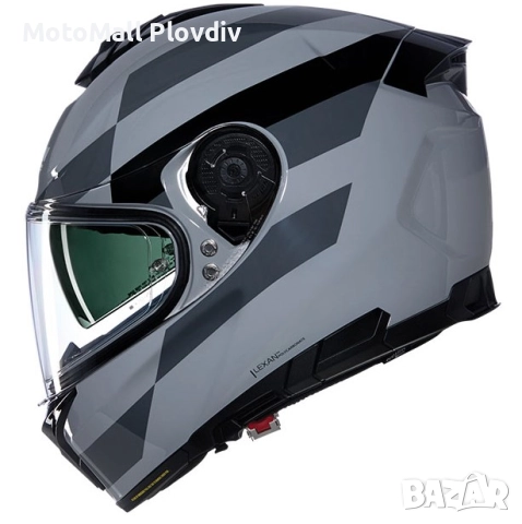 Каска Nolan N80-8 Alfiere N-Com 345 Gray Black – Гланц ECE 22.06, снимка 2 - Аксесоари и консумативи - 51892065