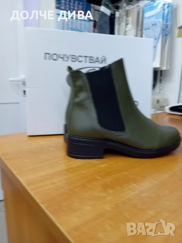 Намаление Дам.боти м106 зелена естествена кожа , снимка 2 - Дамски боти - 52573831