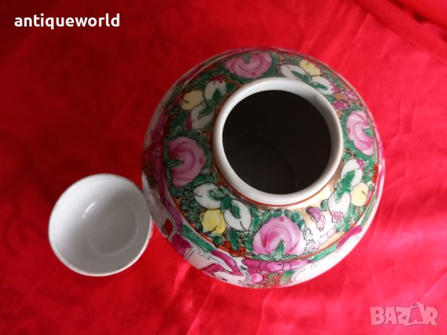 Стара Китайска Урна, Буркан за Джинджифил, ,Ваза  МАРКИРАНА!, снимка 4 - Антикварни и старинни предмети - 43667689