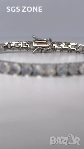 СРЕБЪРНА ГРИВНА С ЛУНЕН КАМЪК, снимка 11 - Гривни - 52724746