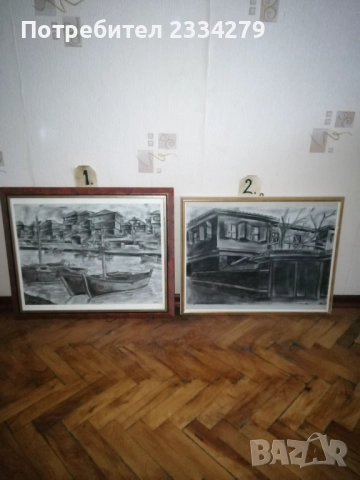 Картини ръчна графика места в гр. ЯМБОЛ" , снимка 4 - Картини - 46650322