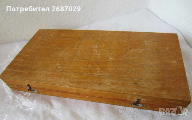 Стара дървена кутия шах шахмат табла, снимка 4 - Други стоки за дома - 28950547