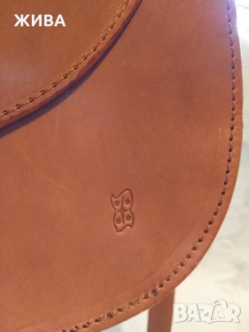 ЕСТЕСТВЕНА КОЖА малка дамска чанта през рамо, снимка 2 - Чанти - 32392645