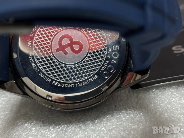 Перфектен! Мъжки Часовник SO&CO New York Хронограф, снимка 7 - Мъжки - 53604686