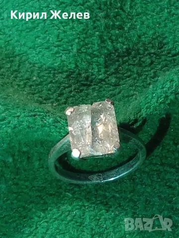 ВИНТИДЖ АРТ СРЕБЪРЕН ПРЪСТЕН СРЕБРО 925 с ГОЛЯМ ЮВЕЛИРНО ФАСЕТИРАН НАТУРАЛЕН ПЛАНИНСКИ КРИСТАЛ 48612, снимка 12 - Пръстени - 50192487