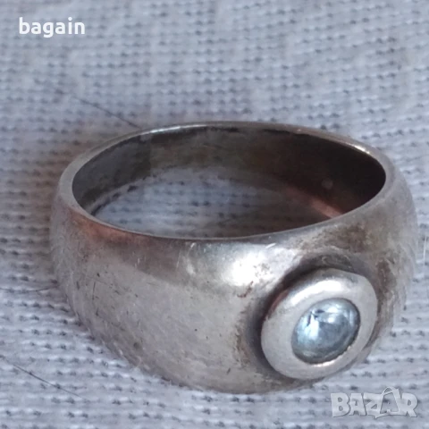 Сребърен пръстен с топаз., снимка 1