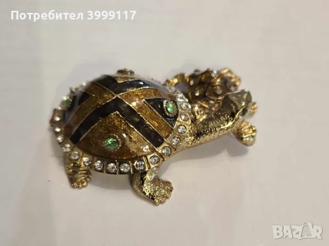 Метална бижутерка - Костенурка, снимка 3 - Романтични подаръци - 47806379