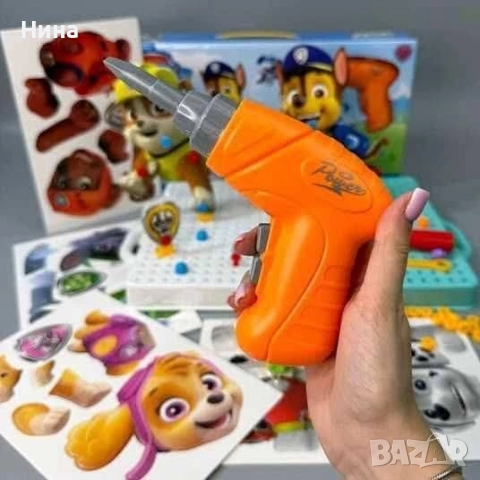 Конструктор - 3D мозайка с винтоверт Paw Patrol 🐶, снимка 3 - Конструктори - 51695420
