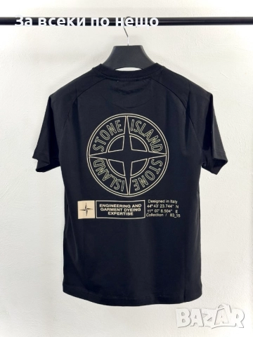 Stone Island Мъжка Черна Тениска👕Мъжка Блуза С Къс Ръкав В Черен Цвят Код V.B.23