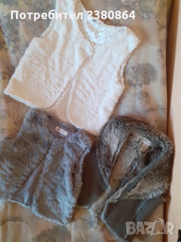 Пухени елечета за момиченца, снимка 2 - Детски якета и елеци - 32631088