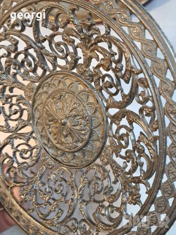 ажурна метална декоративна чиния за стена  3/2, снимка 3 - Декорация за дома - 48830674