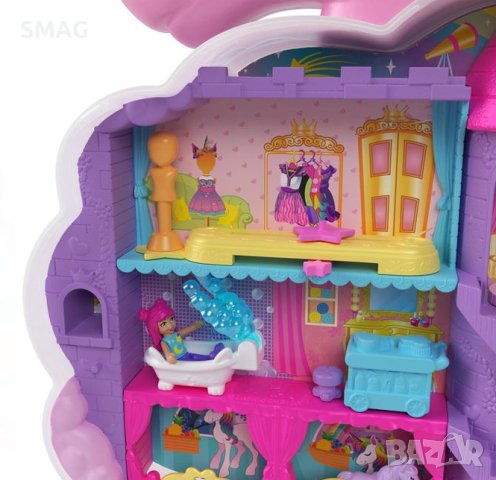 Салон за красота Polly Pocket Mini Unicorn - Mattel, снимка 4 - Други - 43293259