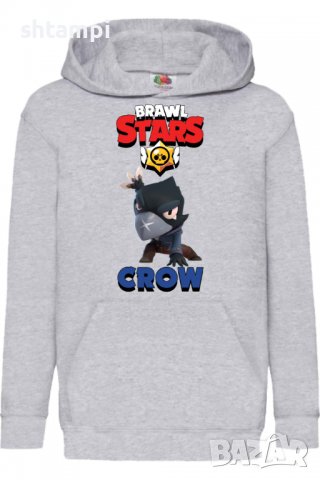 Детски Суитчър/Суитшърт Crow 4,Brawl Stars,Игра,Подарък,Изненада,Забавление,Рожден Ден, снимка 2 - Детски анцузи и суичери - 38314321