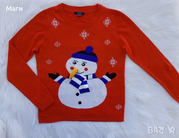 Дамски Коледен пуловер S-M, снимка 7 - Блузи с дълъг ръкав и пуловери - 43476682