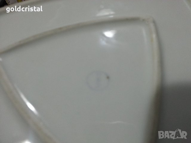 Стар български порцелан плато , снимка 3 - Антикварни и старинни предмети - 43245720