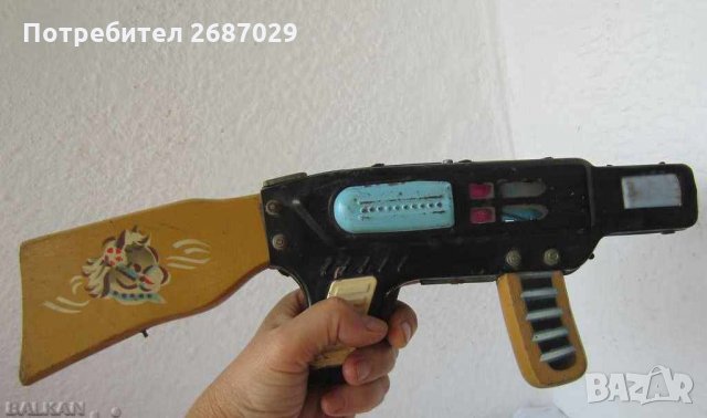  Стар автомат пушка играчка, снимка 2 - Колекции - 28949903
