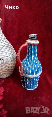 2бр стари стъклени дамаджанки, снимка 2 - Антикварни и старинни предмети - 52448707